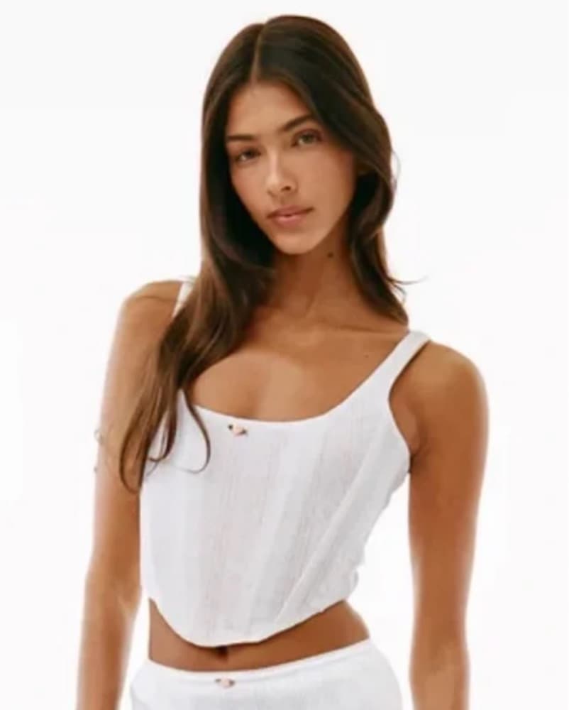 With Jean Cindy Corset White Pointelle - Image 3