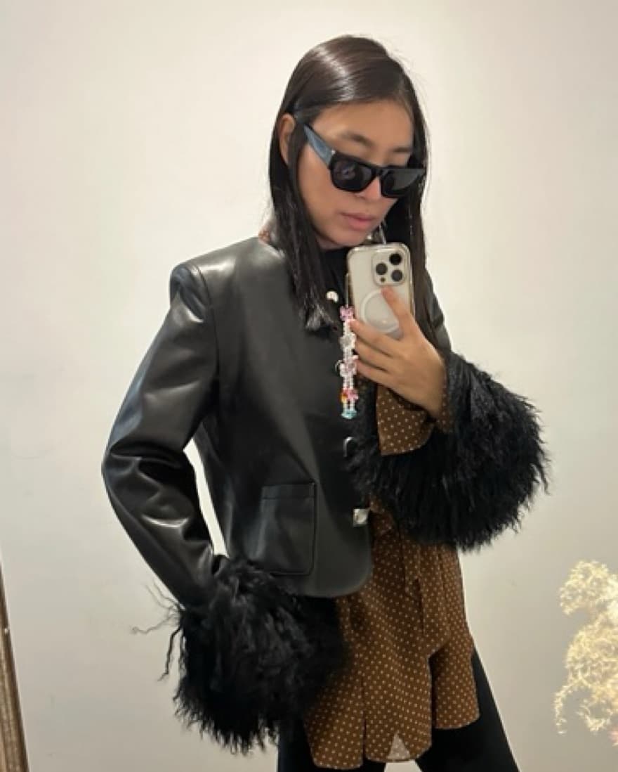 Susanna Chow Leather Blazer Jacket  - Image 4
