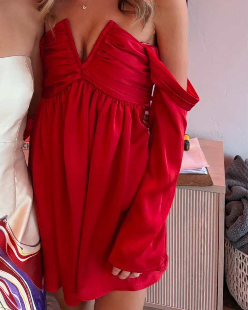 Red Revolve Mini Dress - Image 2
