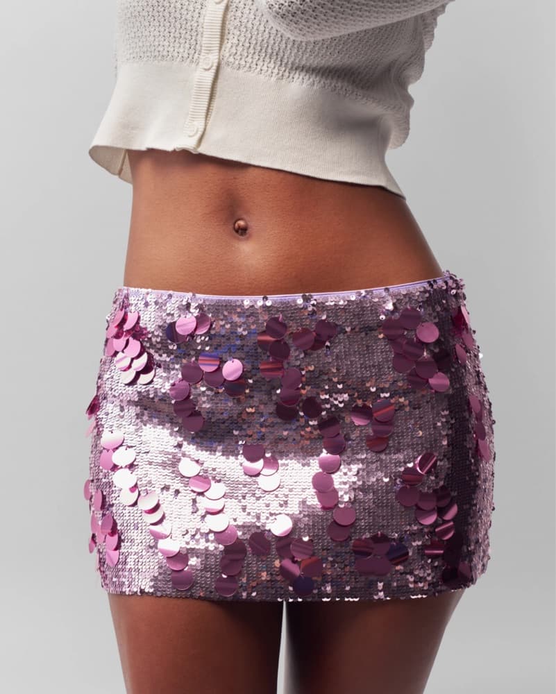 GUIZIO Lavender Sequin Skirt - Image 1