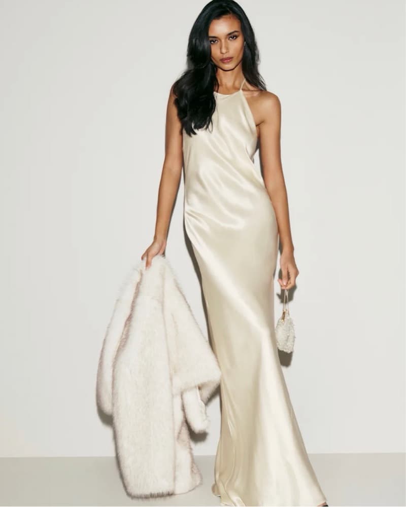 Reformation Ivory/white Jeany Silk Dress - Image 1