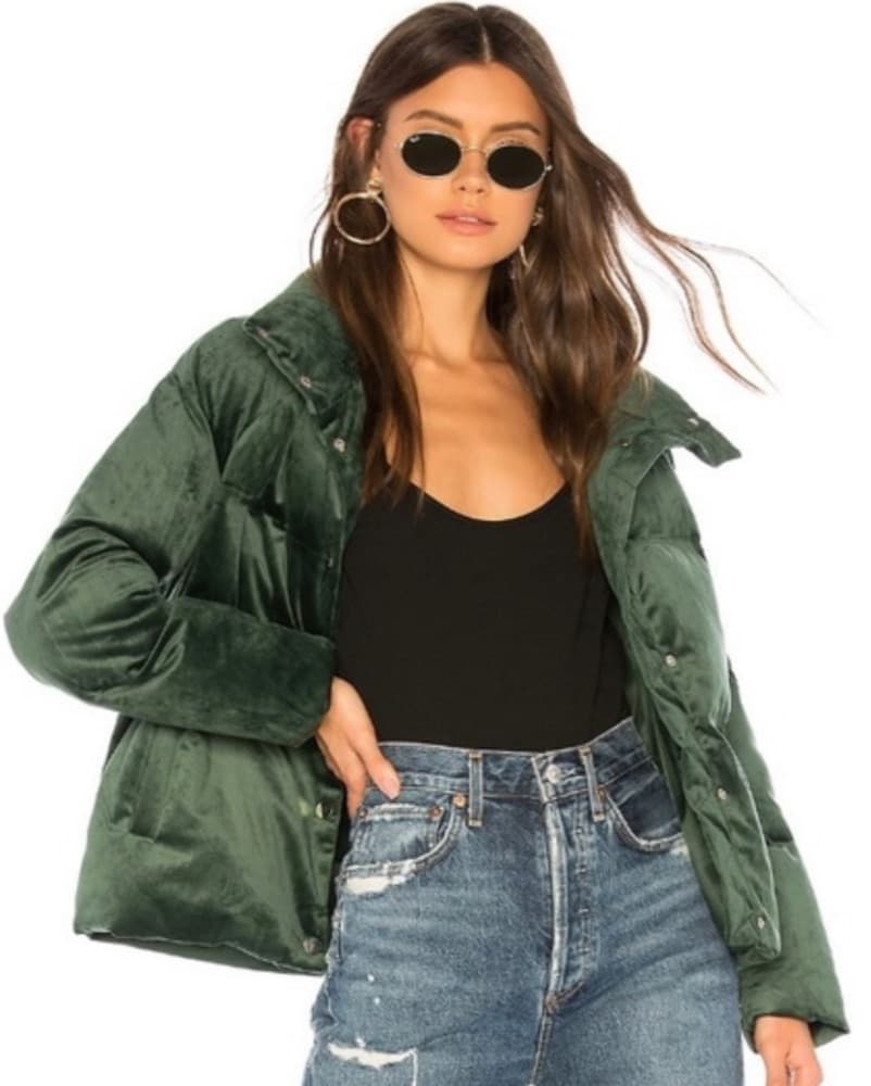 Green Puffer Jacket - Image 1