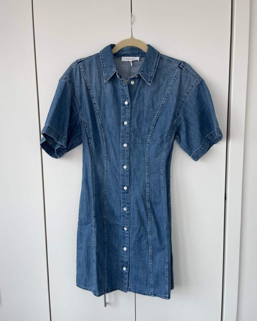 Denim Button Down Dress - Image 2