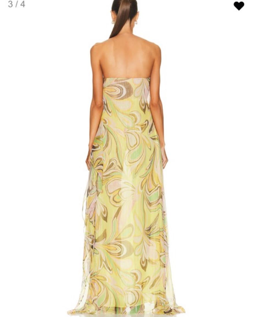Fwrd Alexis Cami Dress In Gold Ethereal - Image 3