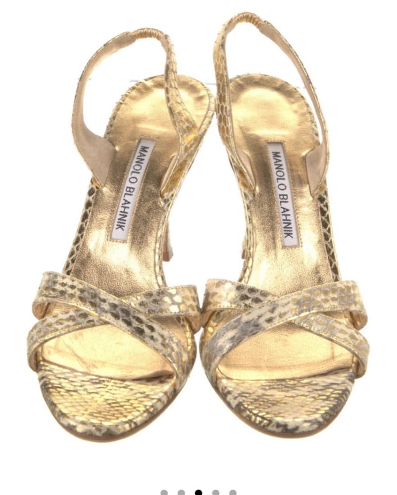 Manolo Blahnik Gold heels  - Image 1