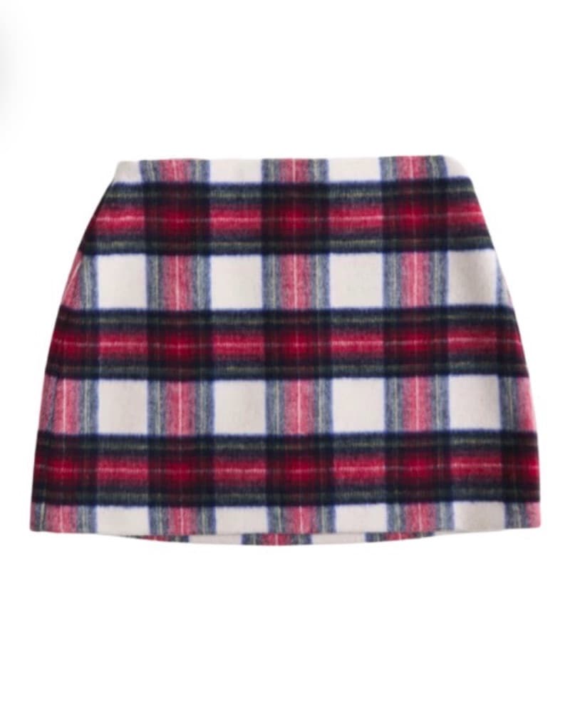 A&F Wool Plaid Mini Skirt - Image 1