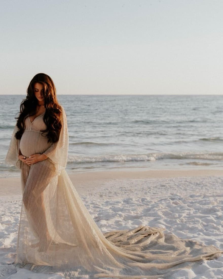 Anyuta Couture Luna Boho Maternity Gown - Image 1