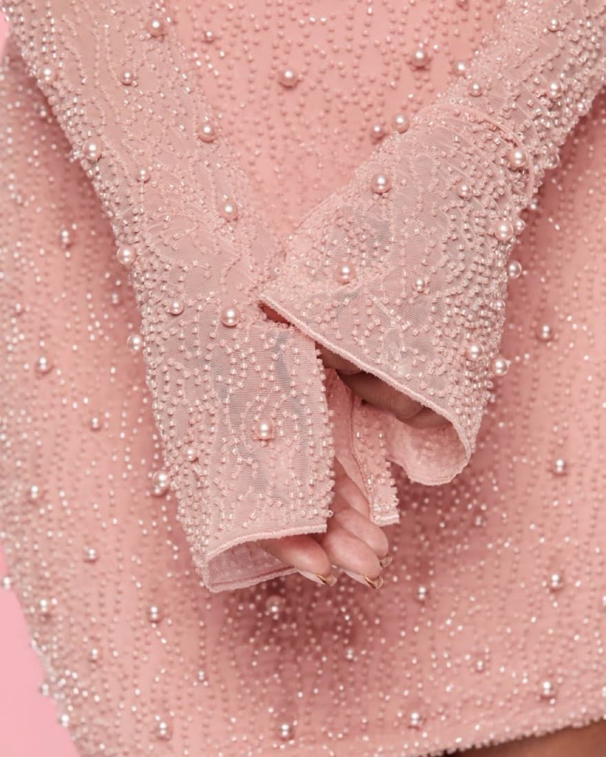 Oh Polly Embellised Plunge Mini Dress - Image 4