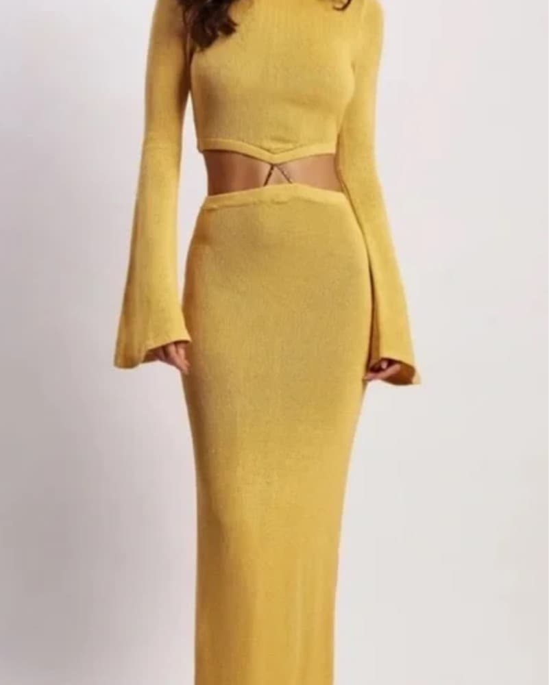Meshki Anna Flare Sleeve Knit Dress - Image 4