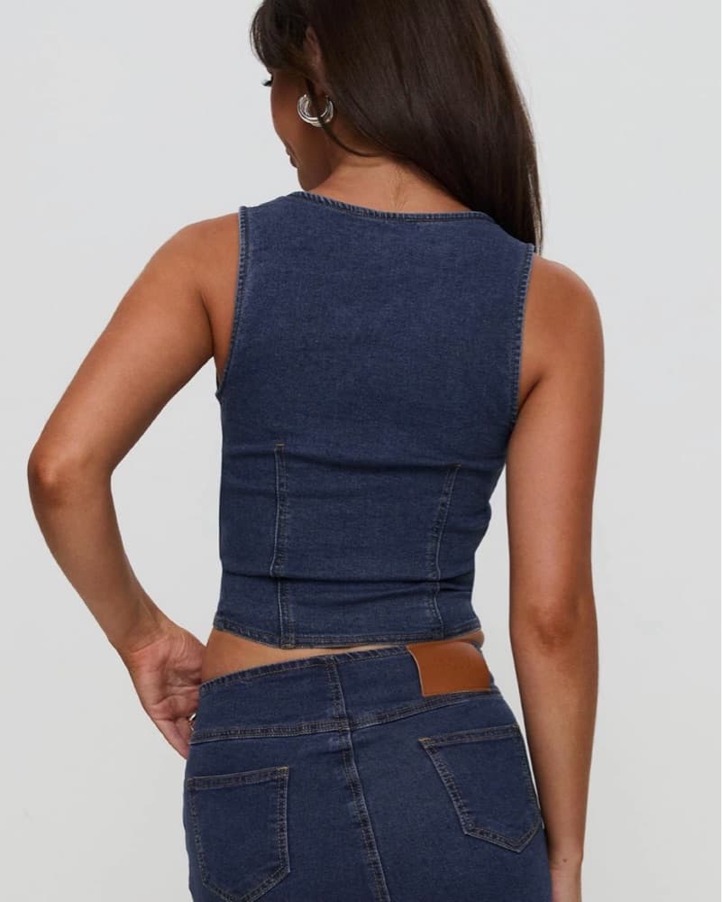 Edenette Top Mid Blue Wash - Image 2