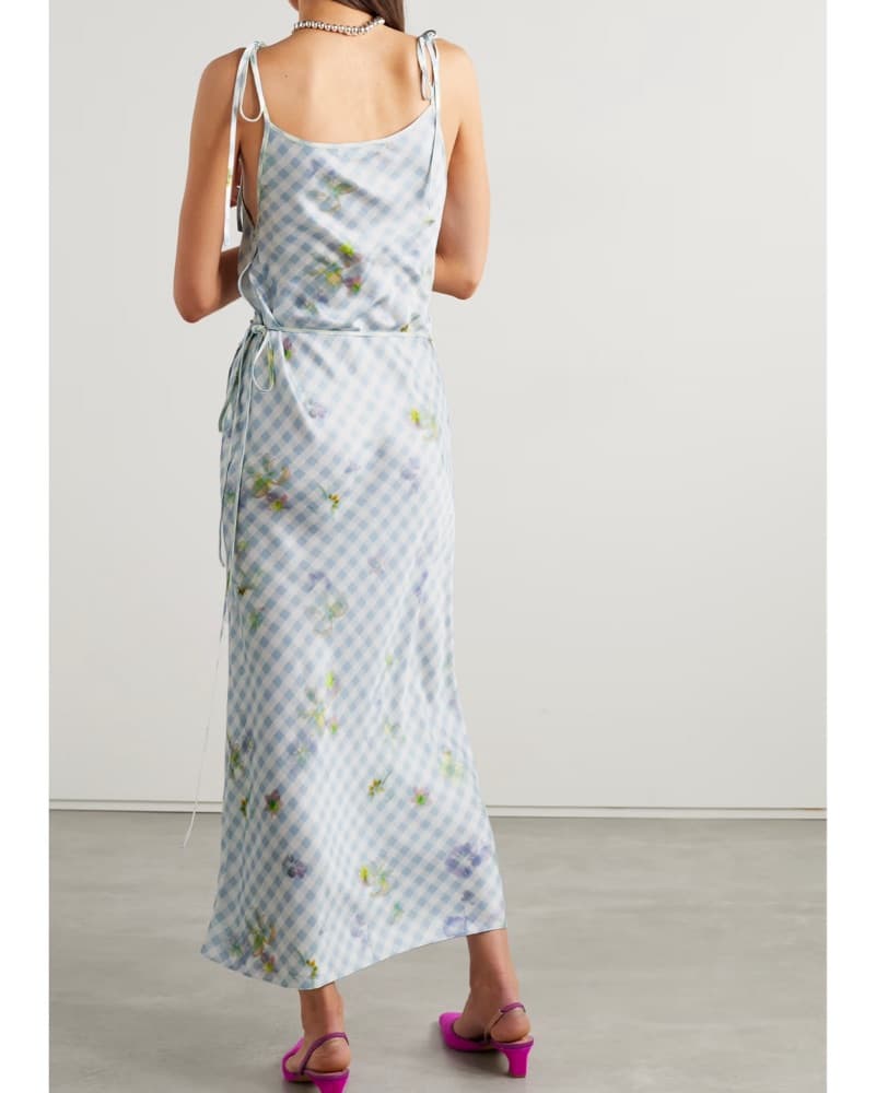 ACNE STUDIOS  Wrap-Effect Printed Satin  - Image 2