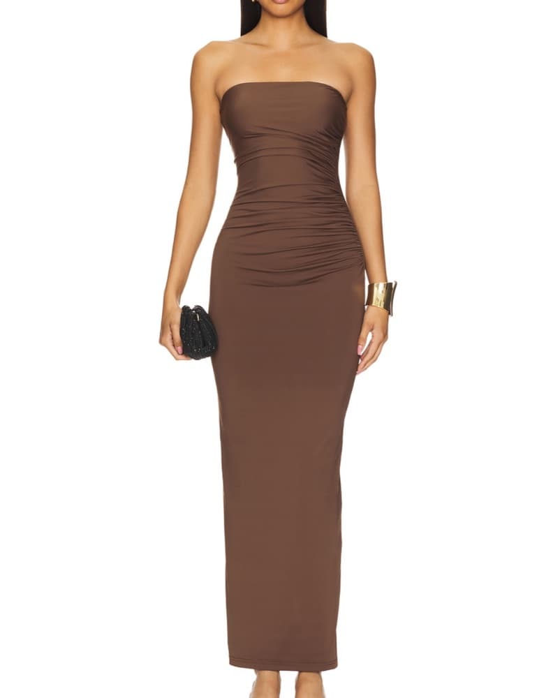 Evelyn Dress Chocolate Brown Nakedvice - Image 2