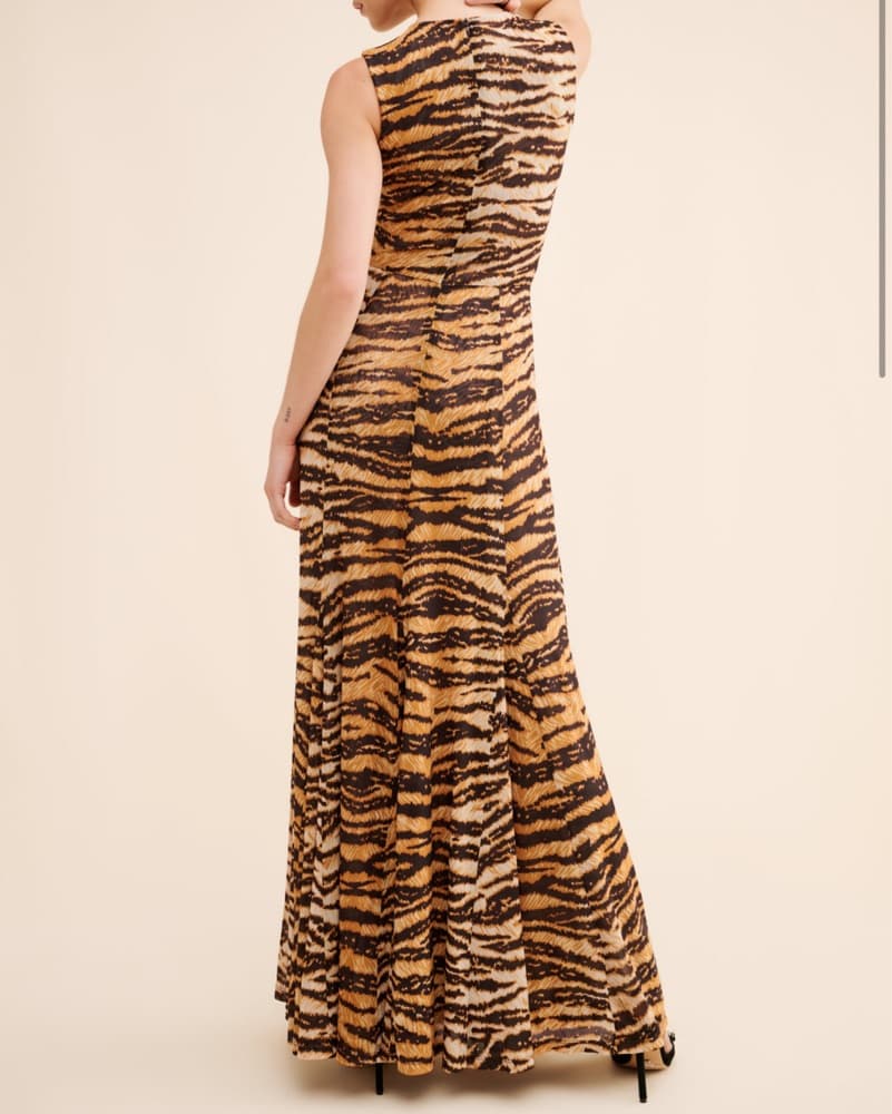 Ronny Kobo Tiger Print Maxi Dress - Image 3