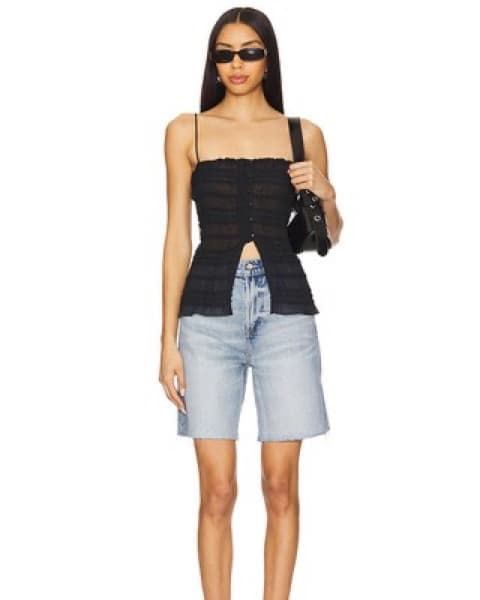 Buttoned Black Tank - Image 4