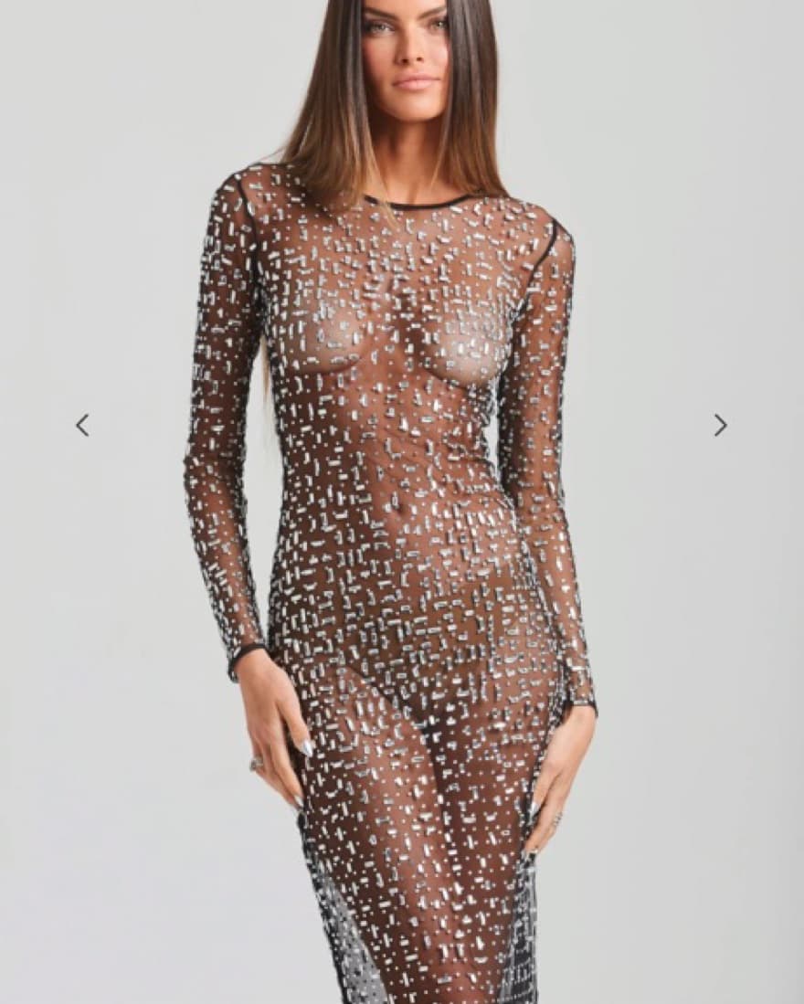 Retrofete Vinci Black Sequin Dress - Image 1