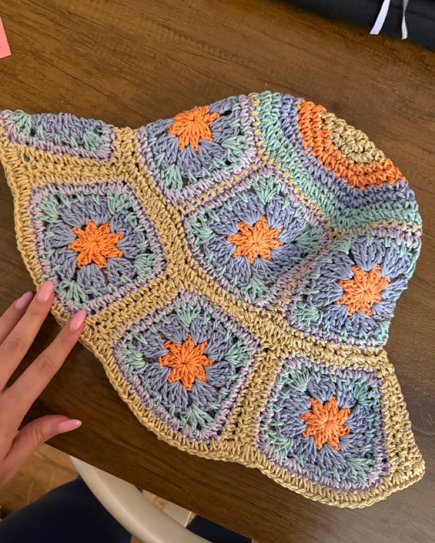 Crochet Floral Boho Sun Hat  - Image 1