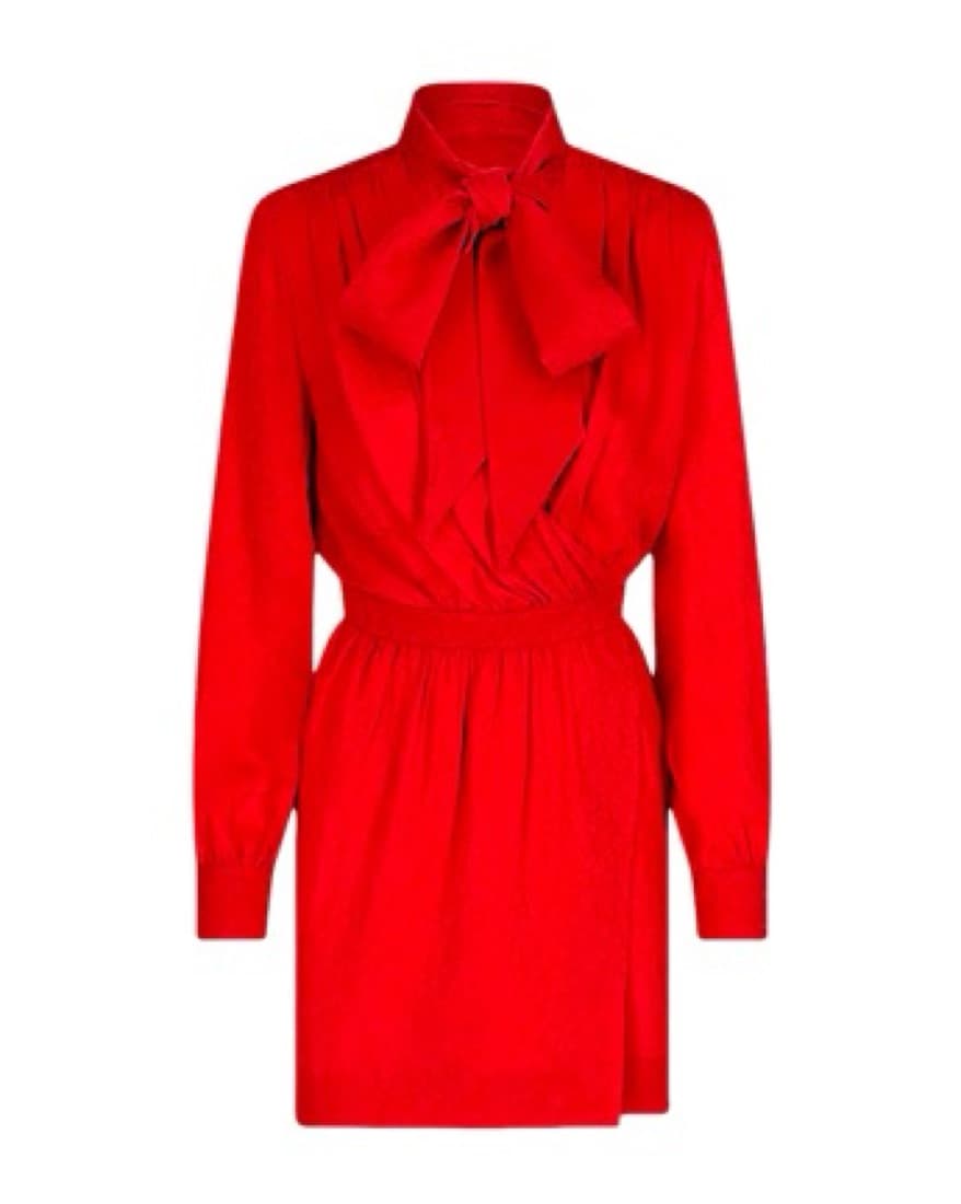 Saint Laurent Pussybow Jacquard Dress - Image 1