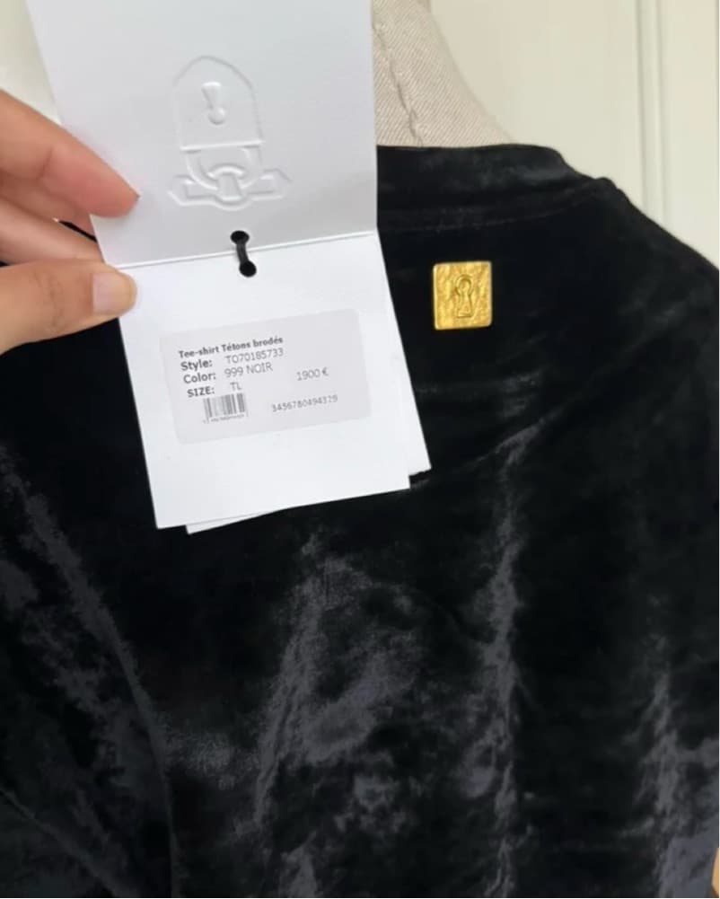Schiaparelli Velvet Black Tshirt  - Image 3