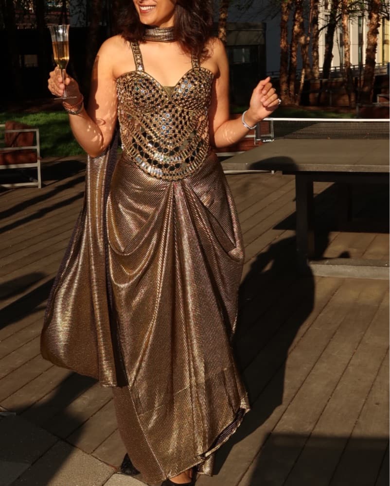 Olive mirror Co-ord Set XS-M  | indian wedding - Image 1