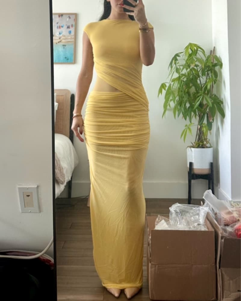 SNDYS Yellow Maxi Dress - Image 3