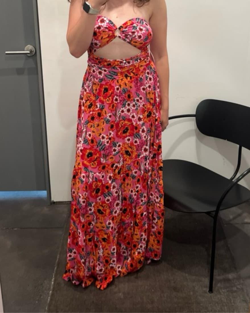 Petal & Pup Floral Strapless Dress - Image 1