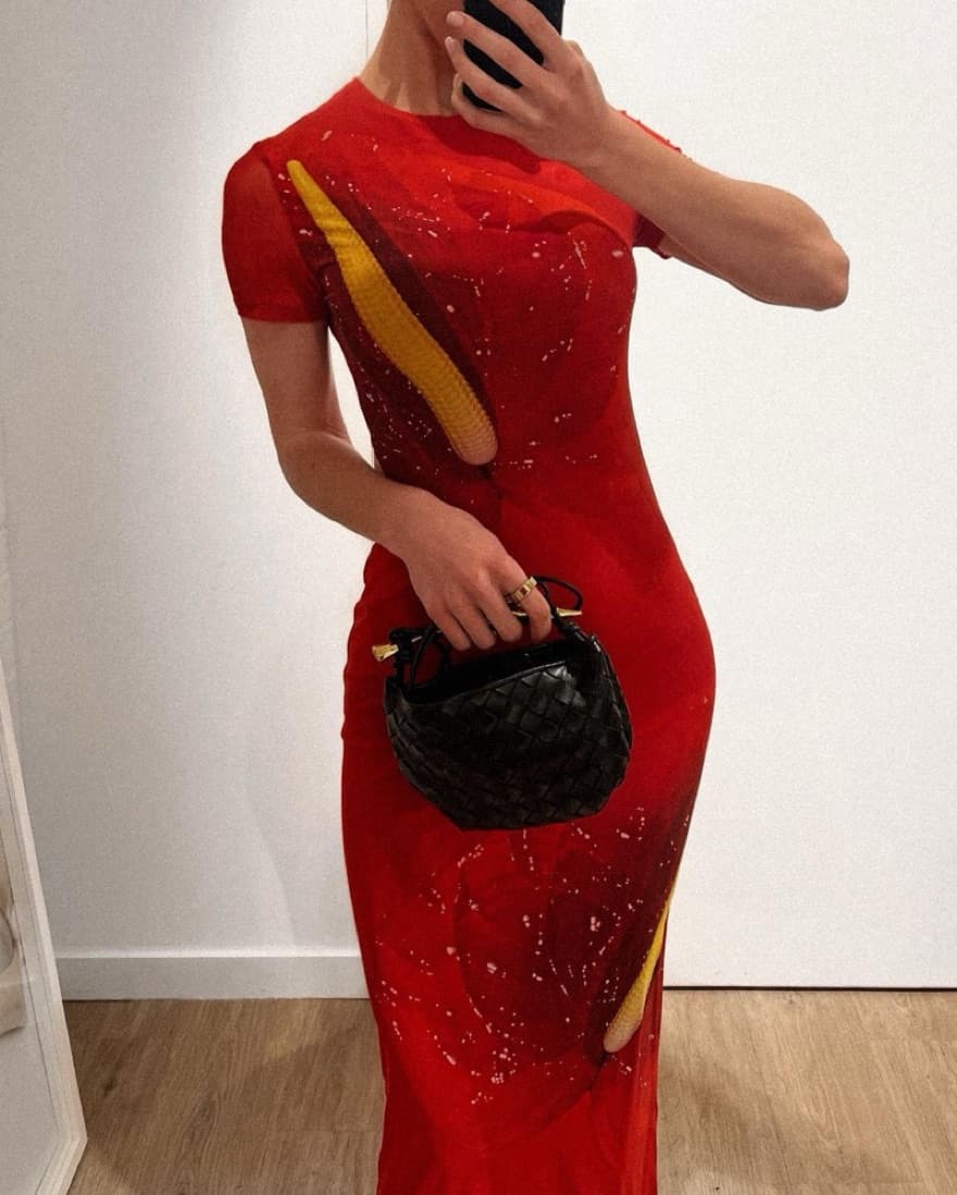 Loewe Red Anthurium Dress  - Image 2