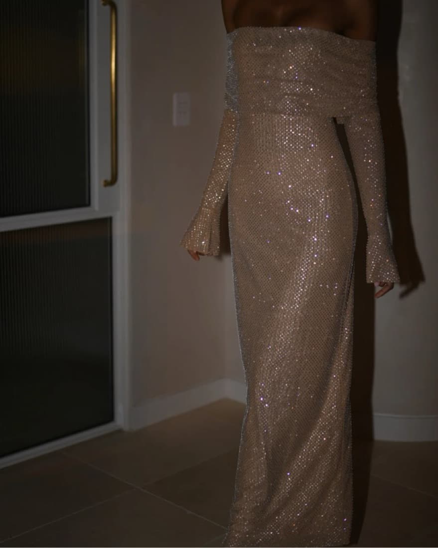 MESHKI SOLD OUT Marcel Diamante Dress - Image 3