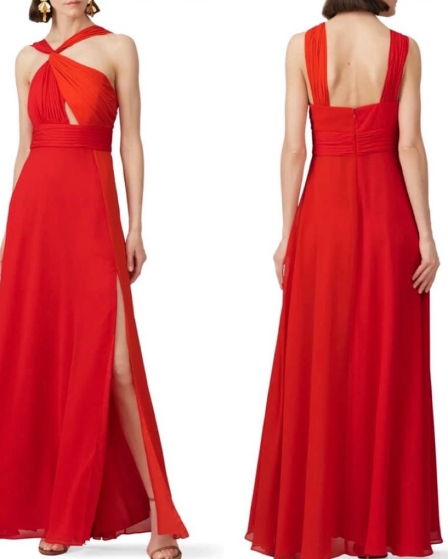 Jill Stuart Colorblock Halter Gown - Image 2