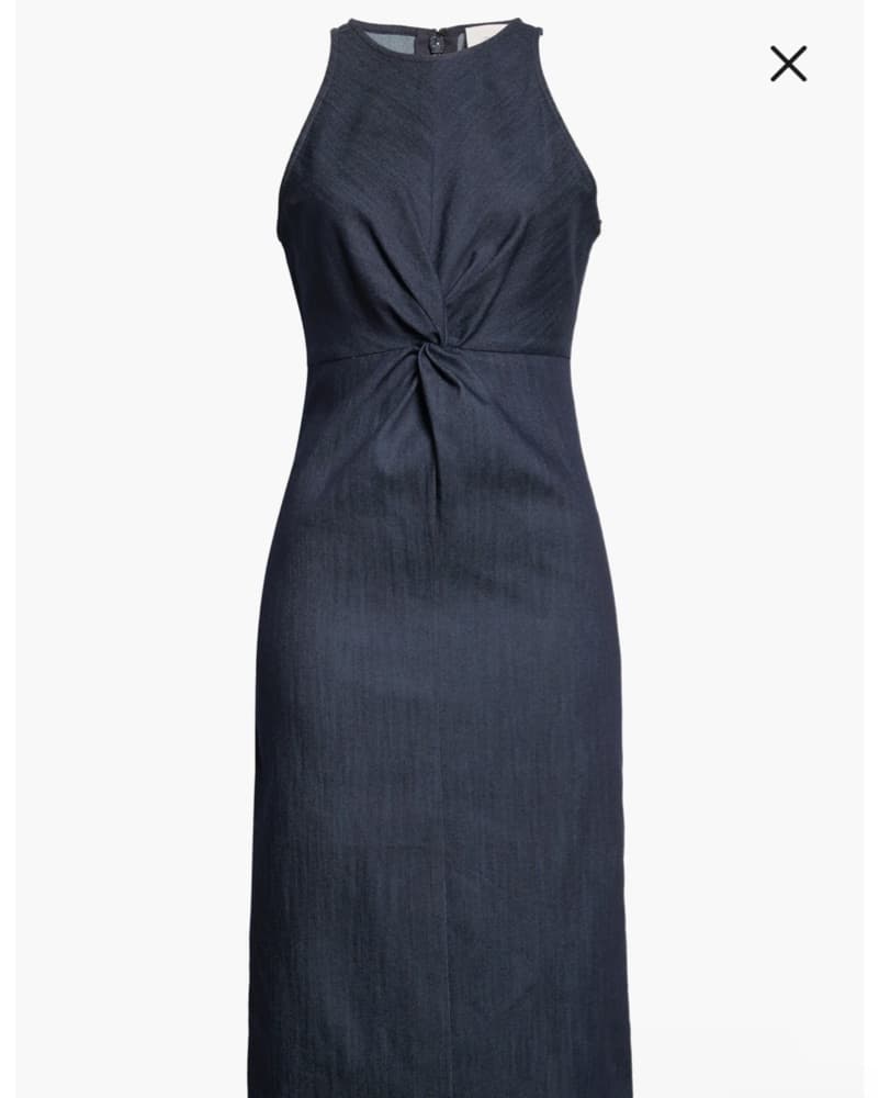 CINQ À SEPT Clara Knot Denim Dress  - Image 4