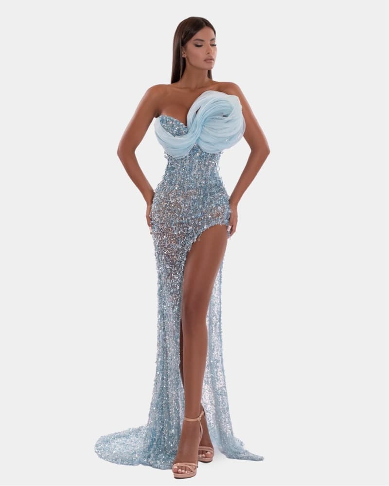Glamorous Beaded Gown - Image 1