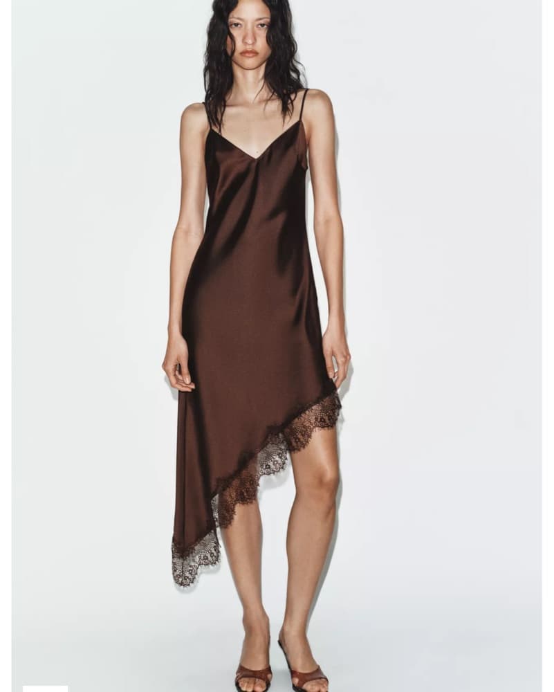 Zara Satin Lace Dress  - Image 1