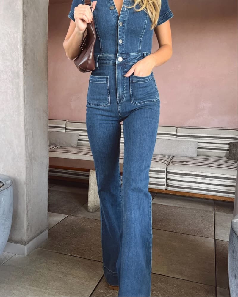 Denim Jumpsuit - Image 1