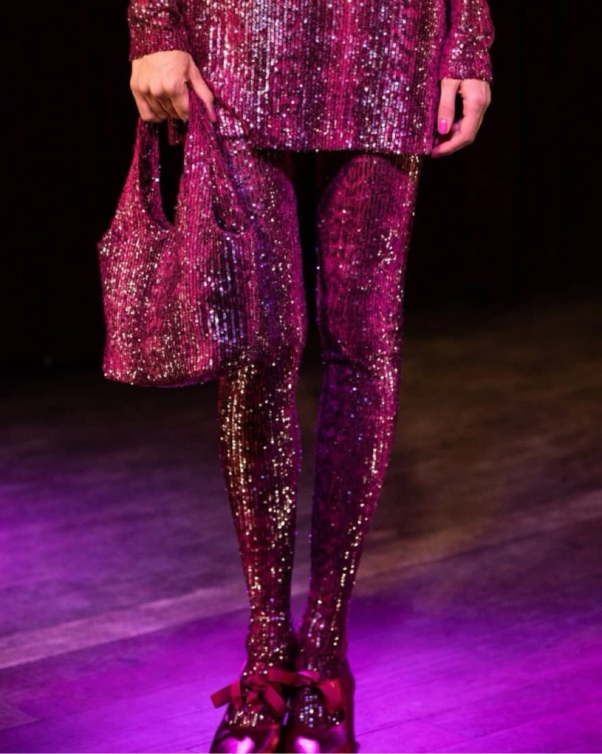 Anna Sui Snakeskin Sequin Tights - Image 3