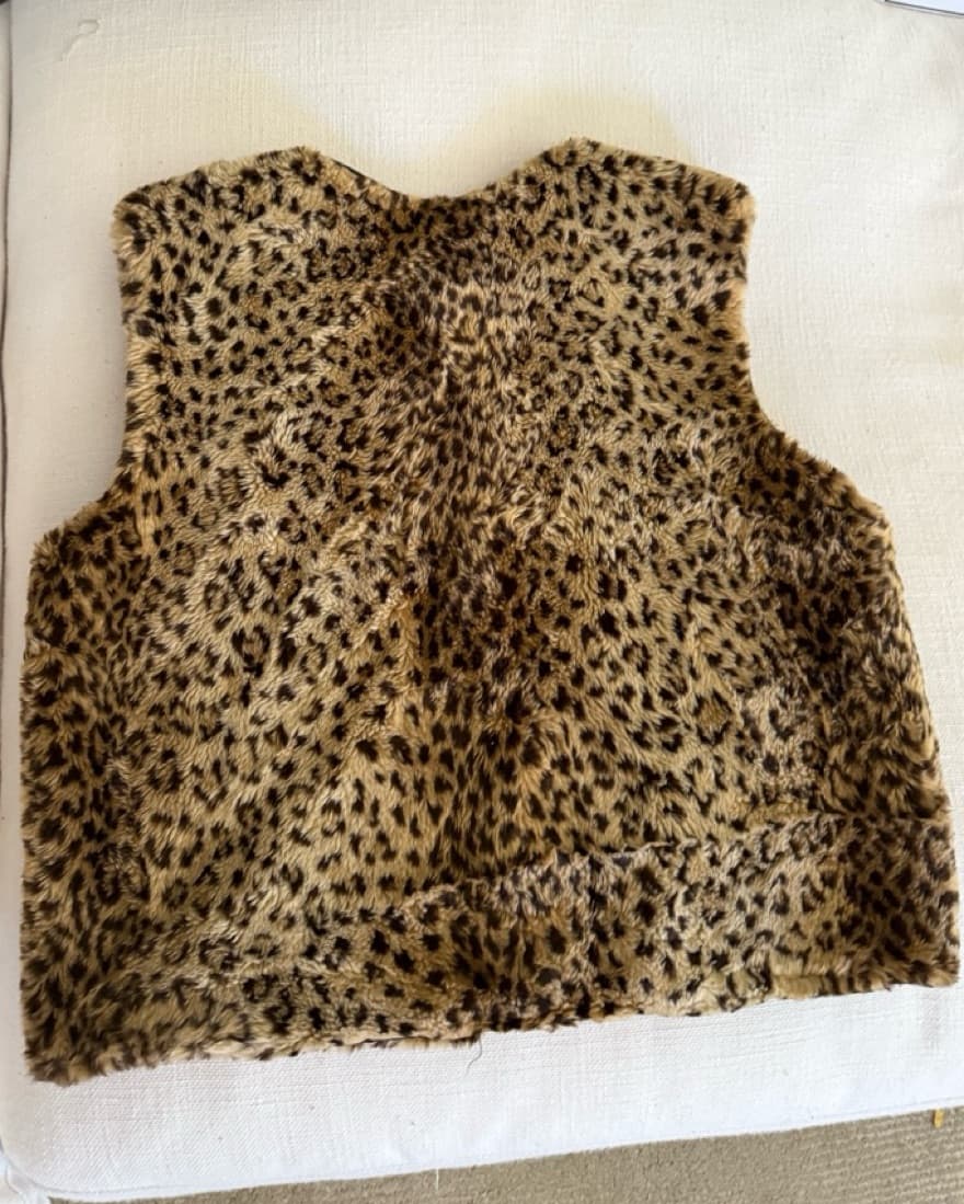 Vintage Fuzzy Leopard Vest - Image 3