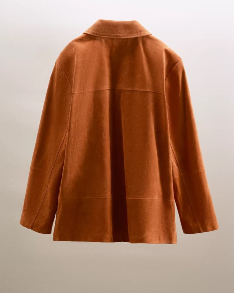 Burnt Orange Suede Coat - Image 3