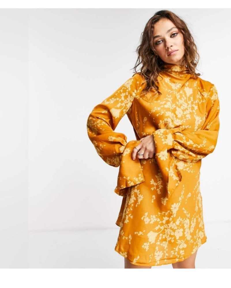 Free People Aries Satin Mini Dress - Image 1