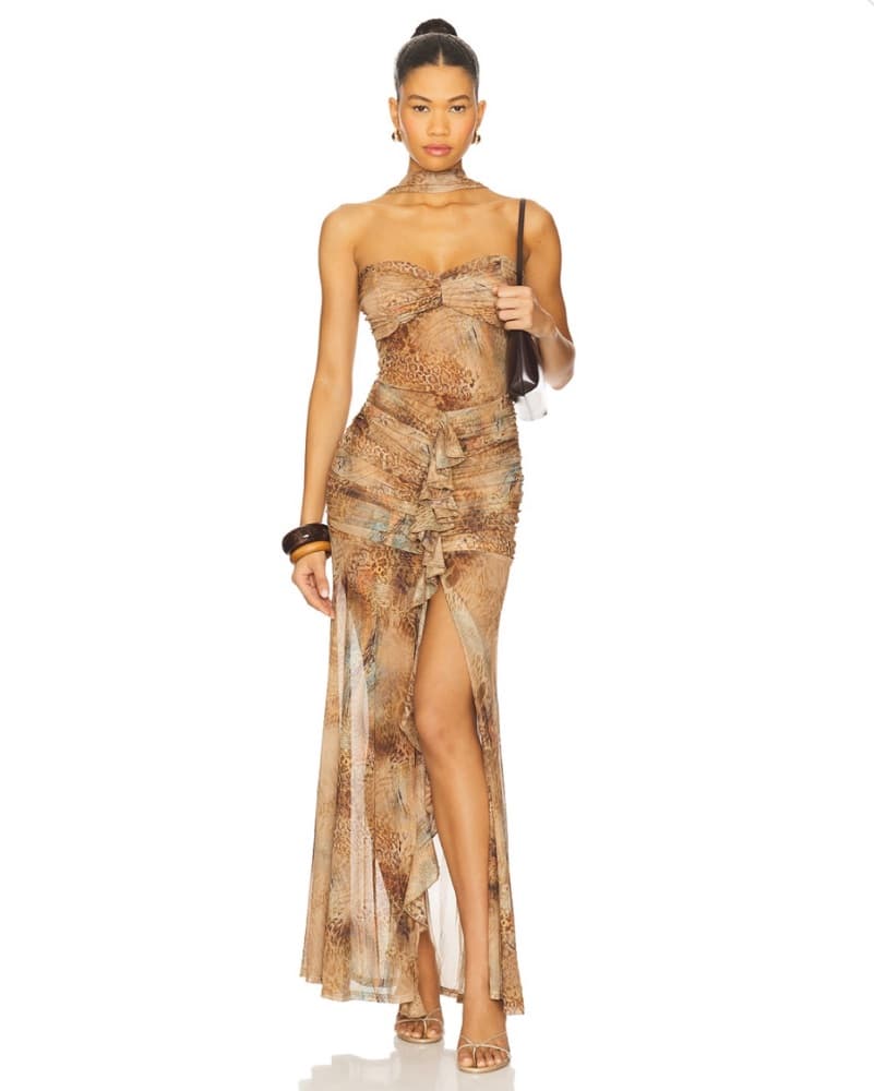 Superdown Animal Print Maxi Dress - Image 1