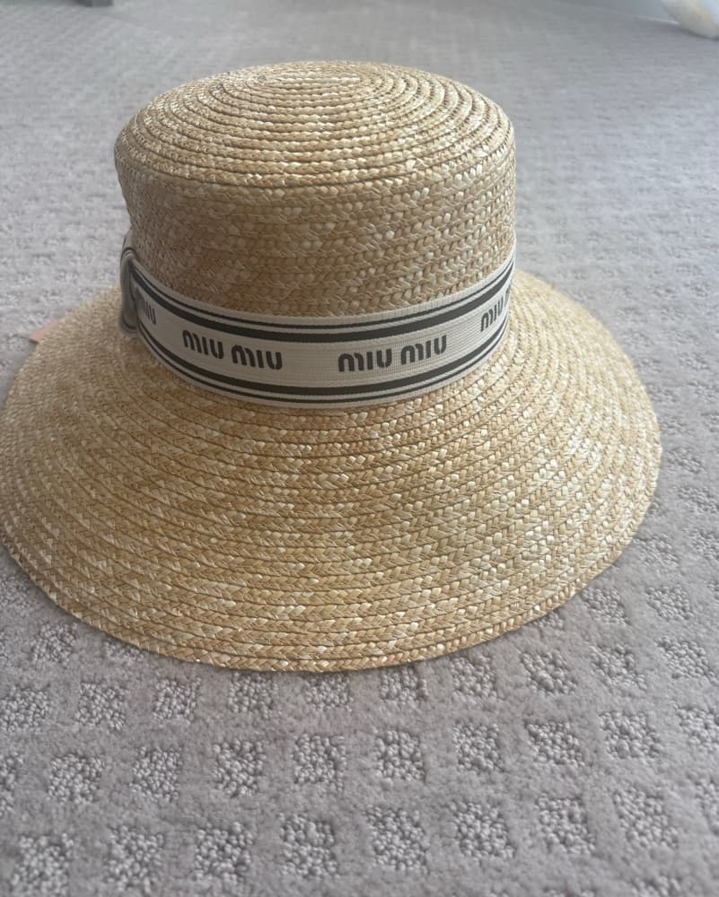 Miu Miu Straw Bucket Hat - Image 2