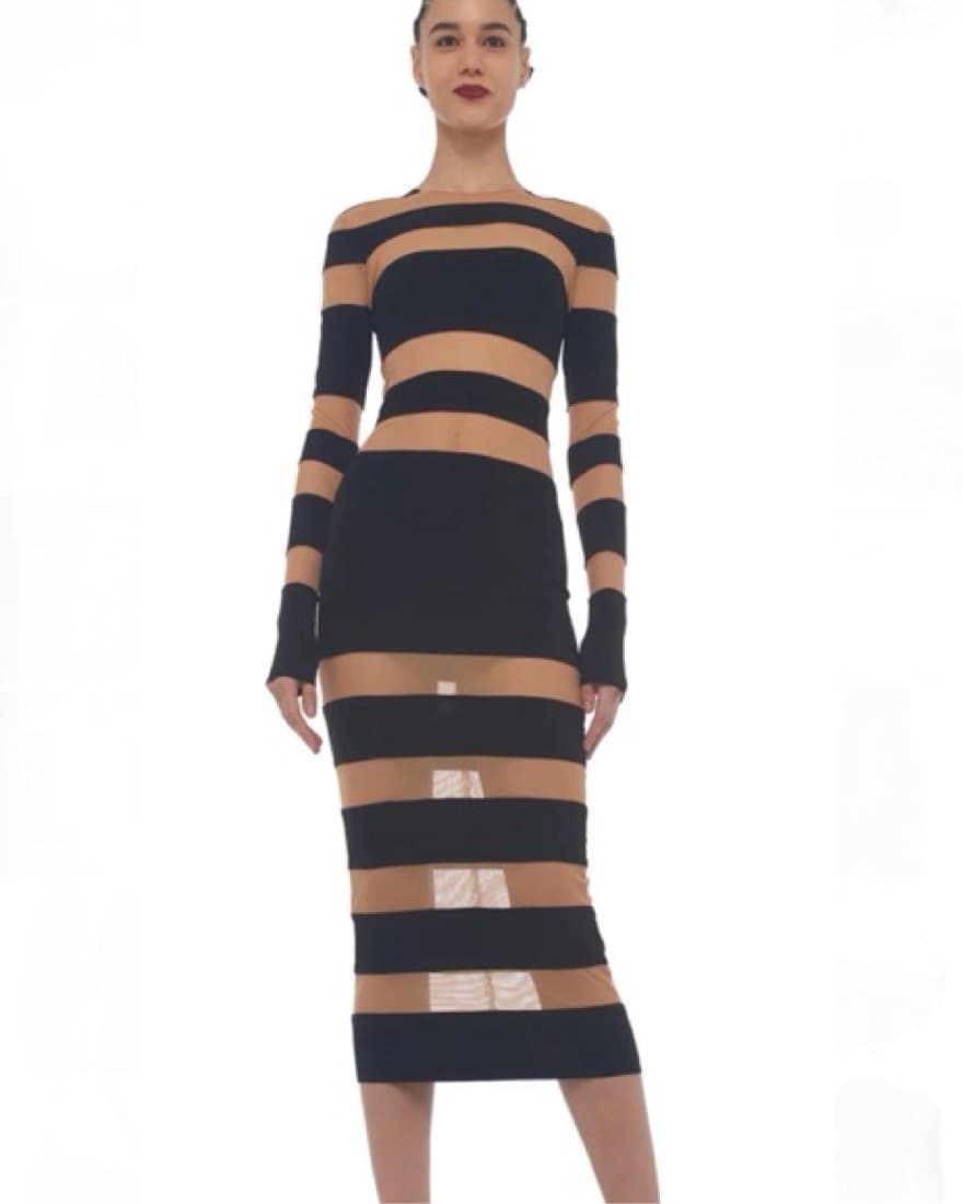 Norma Kamali Spliced Dress  - Image 1