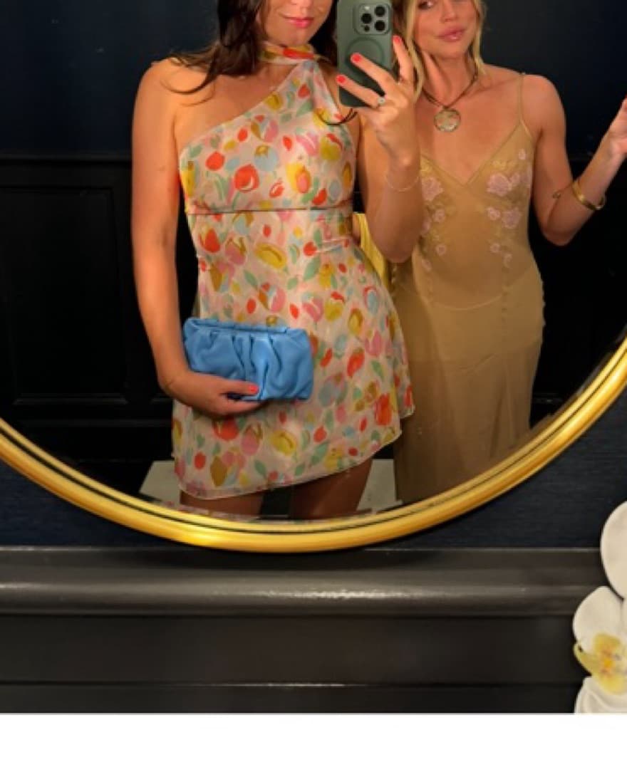 One Shoulder Floral Dress - Image 2