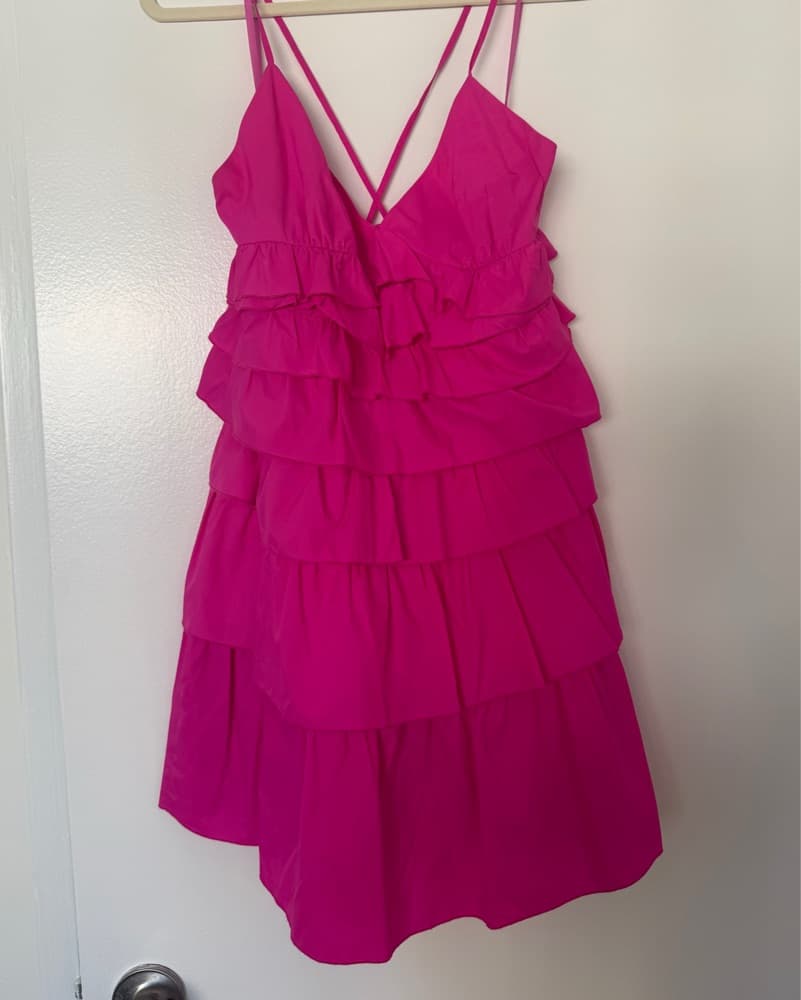 Staud Pink Rylie Dress - Image 3