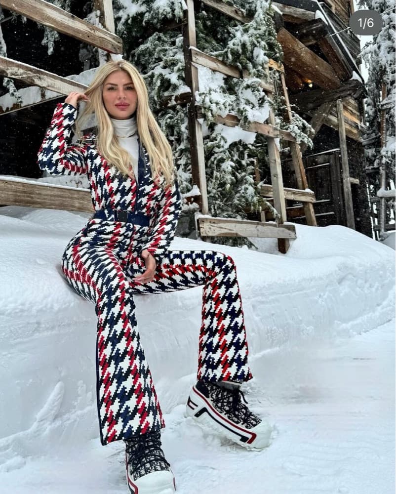 Perfect Moment Red Houndstooth Ski Suit - Image 5