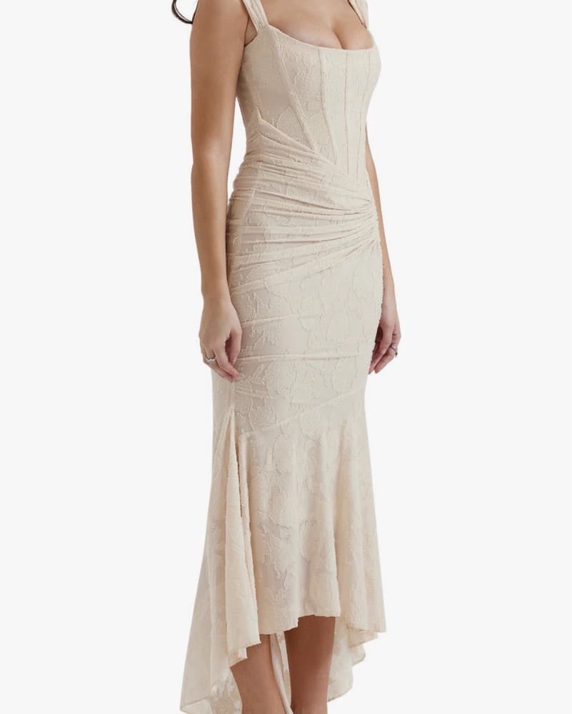 Cesca Floral Ruched Corset Dress - Image 3