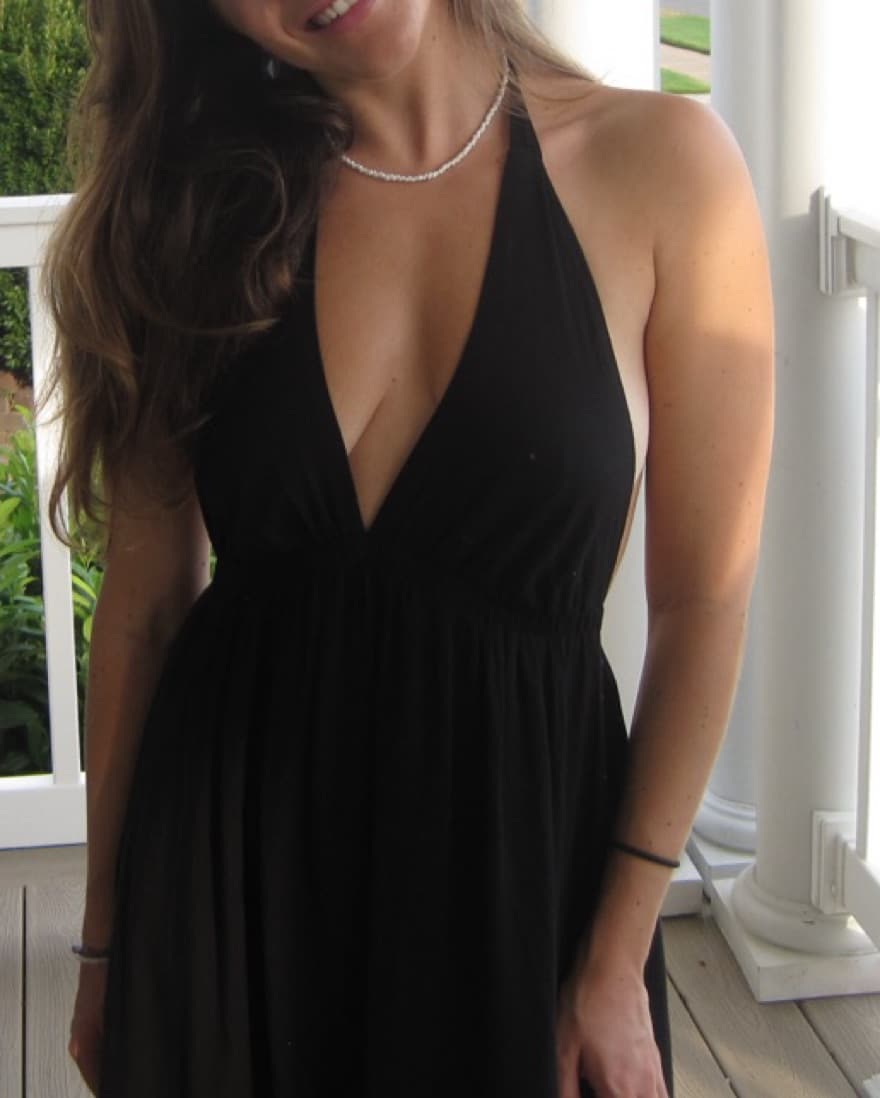 BEACHY Black Plunge Dress - Image 1