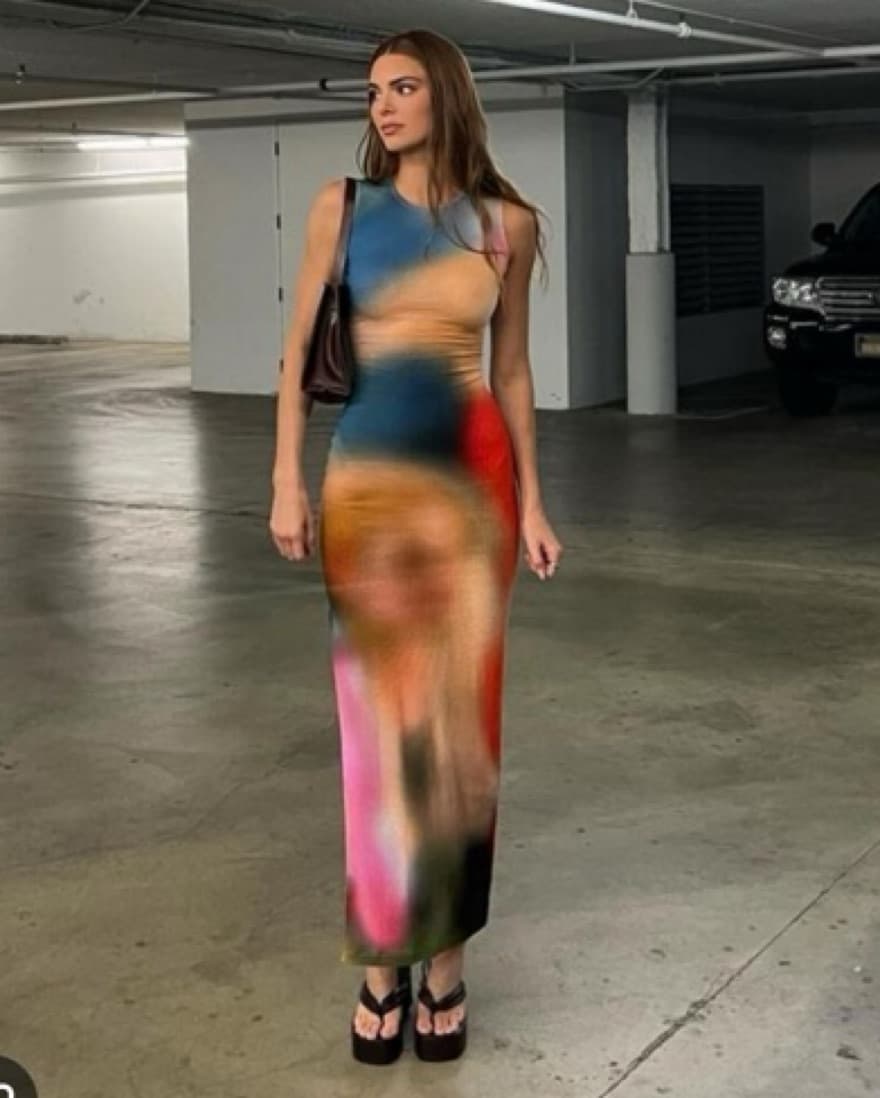 Micas Multicolor Maxi Dress - Image 1