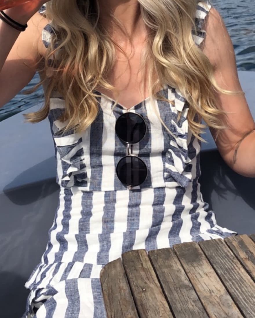 Blue/White Summer Dress - Image 4