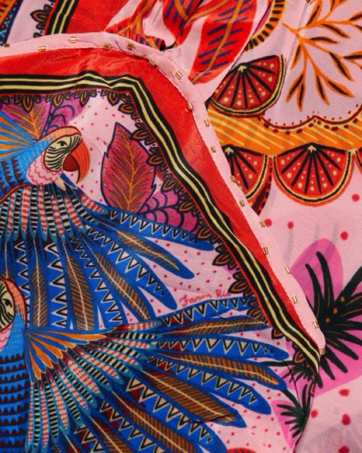 Farm Rio Macaw Scarf Maxi Dress - Image 9