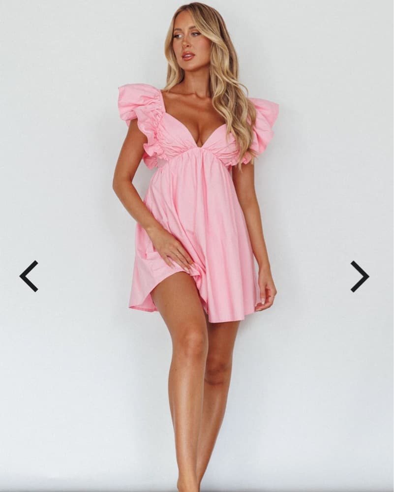  Marlina Ruffle Sleeve Babydoll Mini Dre - Image 3