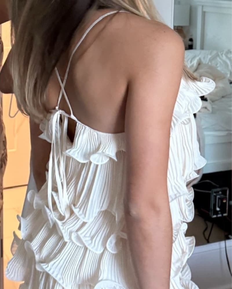 Elegant Ruffled Tiered Mini Dress - Image 3
