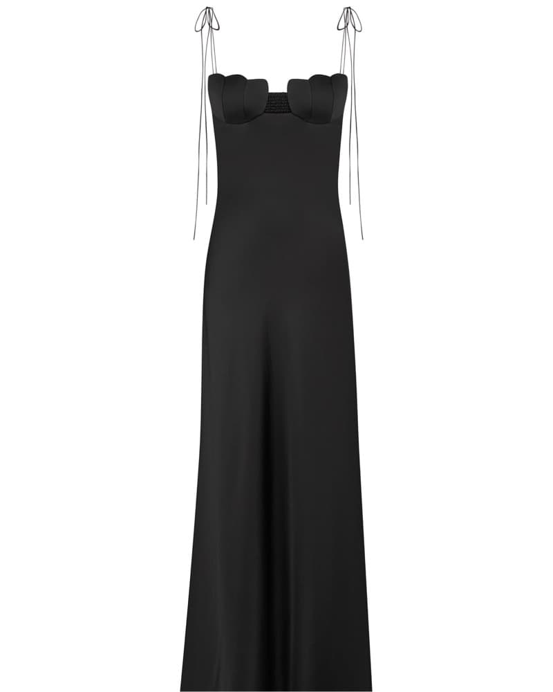 Tulip Black Maxi Dress - Image 1